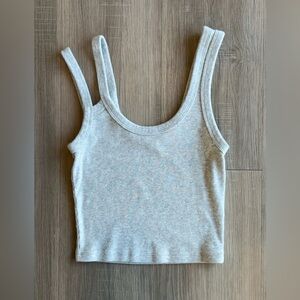 Abercrombie Women's Gray Ribbed Tank Top